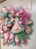 Easter Pastel Rooster Wreath