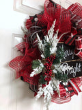 Merry and Bright - Christmas Wreath