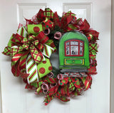 New Orleans Street Car Christmas Wreath