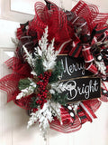 Merry and Bright - Christmas Wreath