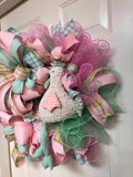 Easter Pastel Rooster Wreath