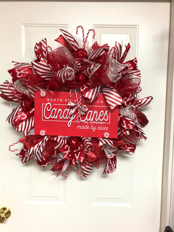 Candy Cane Wreath