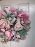 Easter Pastel Rooster Wreath