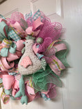 Easter Pastel Rooster Wreath