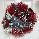 Merry and Bright - Christmas Wreath