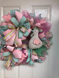 Easter Pastel Rooster Wreath