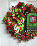 New Orleans Street Car Christmas Wreath